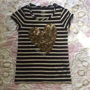 Amazing heart sequins t-shirt